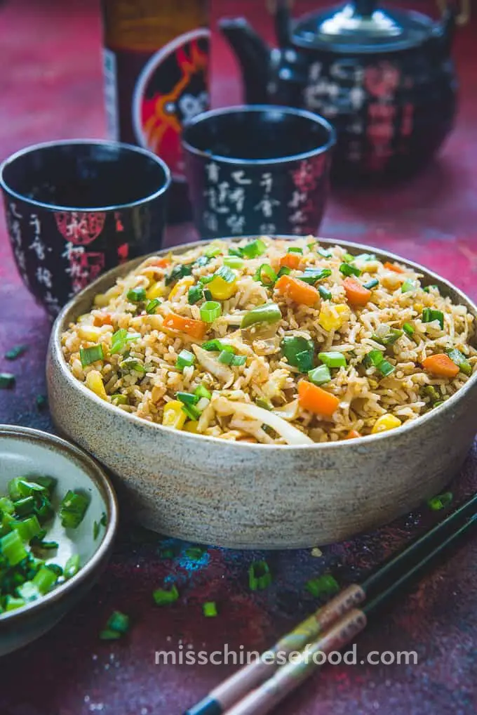 Chinese Brown Rice with Scrambled Eggs
