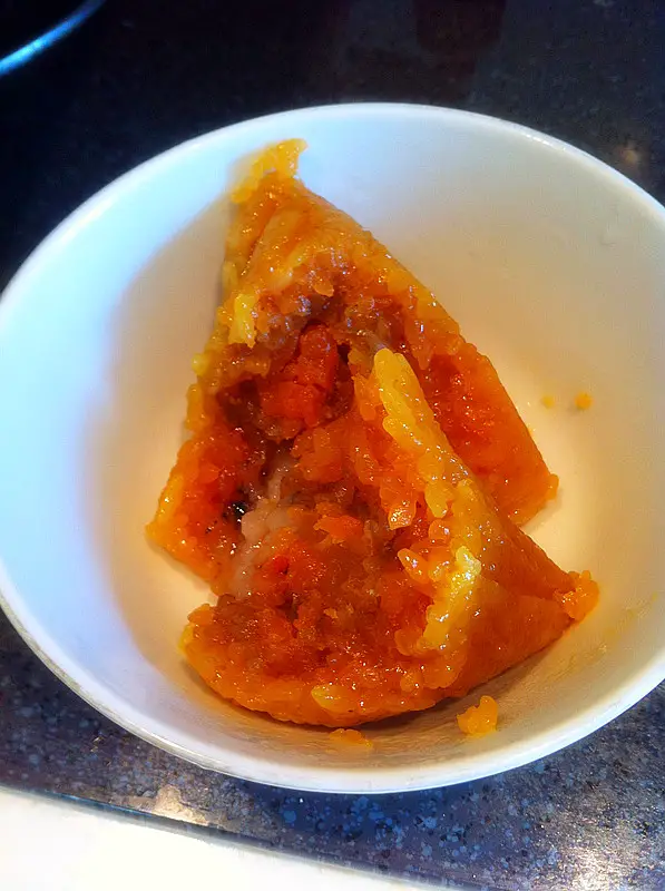 Preserved egg yolk pork zongzi