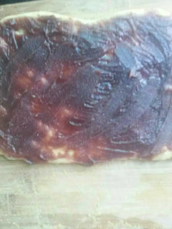 Spread the red bean paste evenly