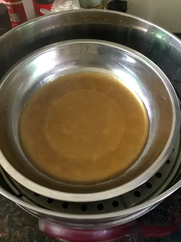 Put it into the steamer and steam for about 3 minutes