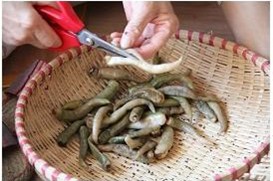 Cut the peppers in half or all four halves