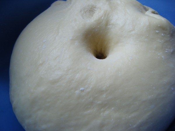 Ferment the dough to twice the size.